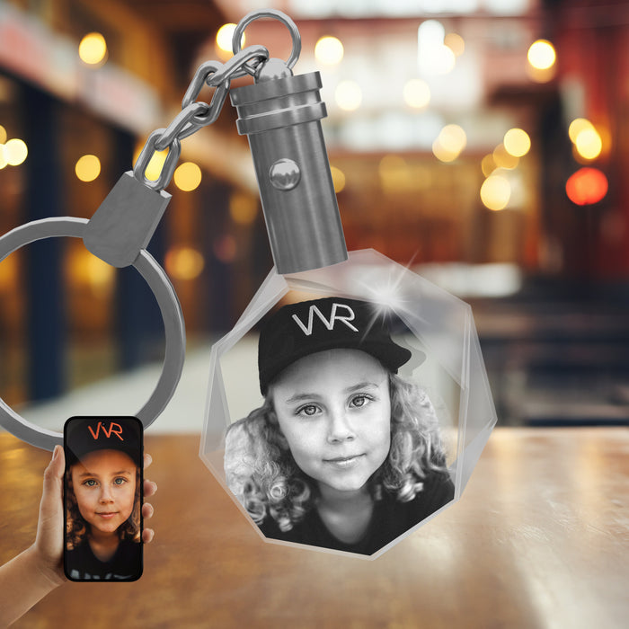 Child 3D Crystal LED Ornament Keychain