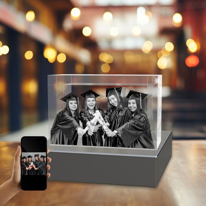 Graduation 3D Crystal Rectangle Landscape