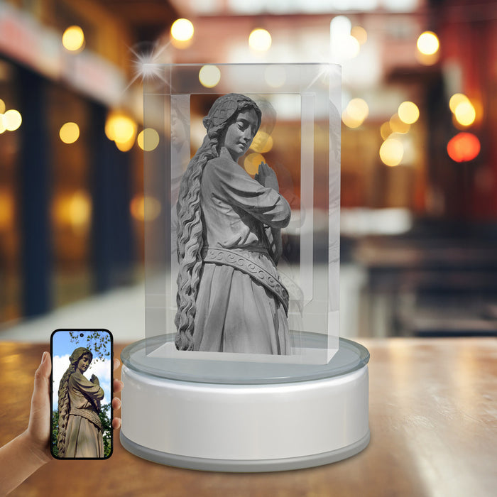 Religious Designs 3D Crystal Rectangle Portrait Tower