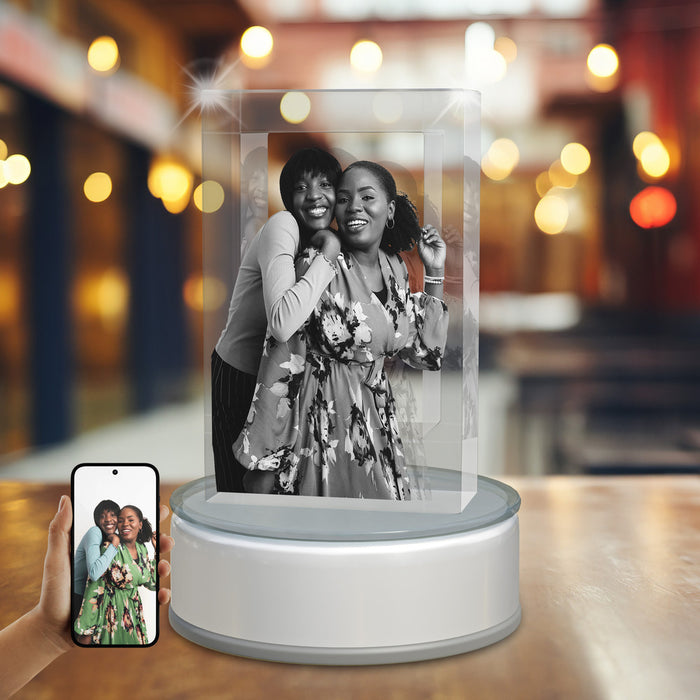 Just Because 3D Crystal Rectangle Portrait Tower