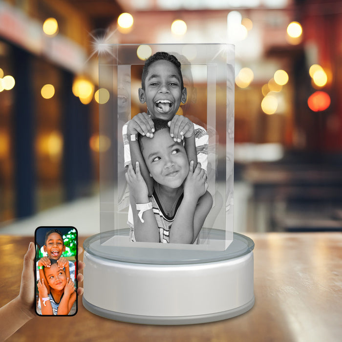 3D Crystal Rectangle Portrait Tower