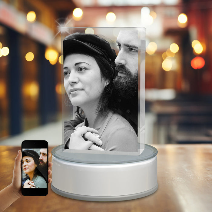 Anniversary 3D Crystal Rectangle Portrait Tower