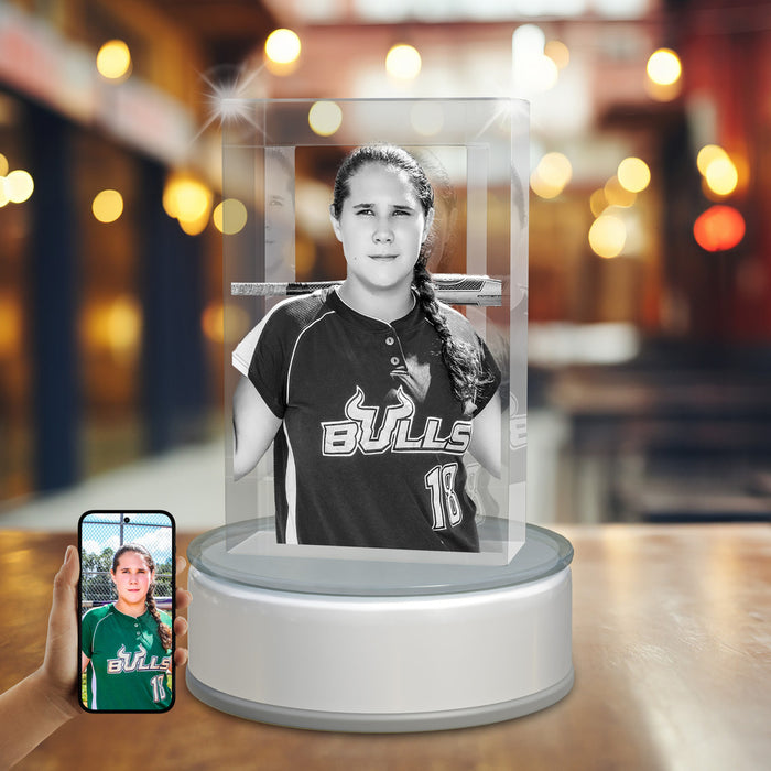 Sports 3D Crystal Rectangle Portrait Tower